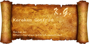 Kerekes Gotfrid névjegykártya